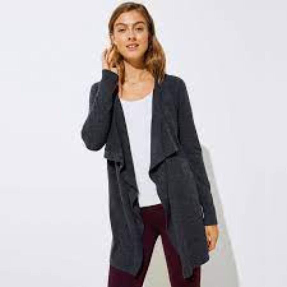 Loft Women Draped Open Front Cardigan Sweater Size S !